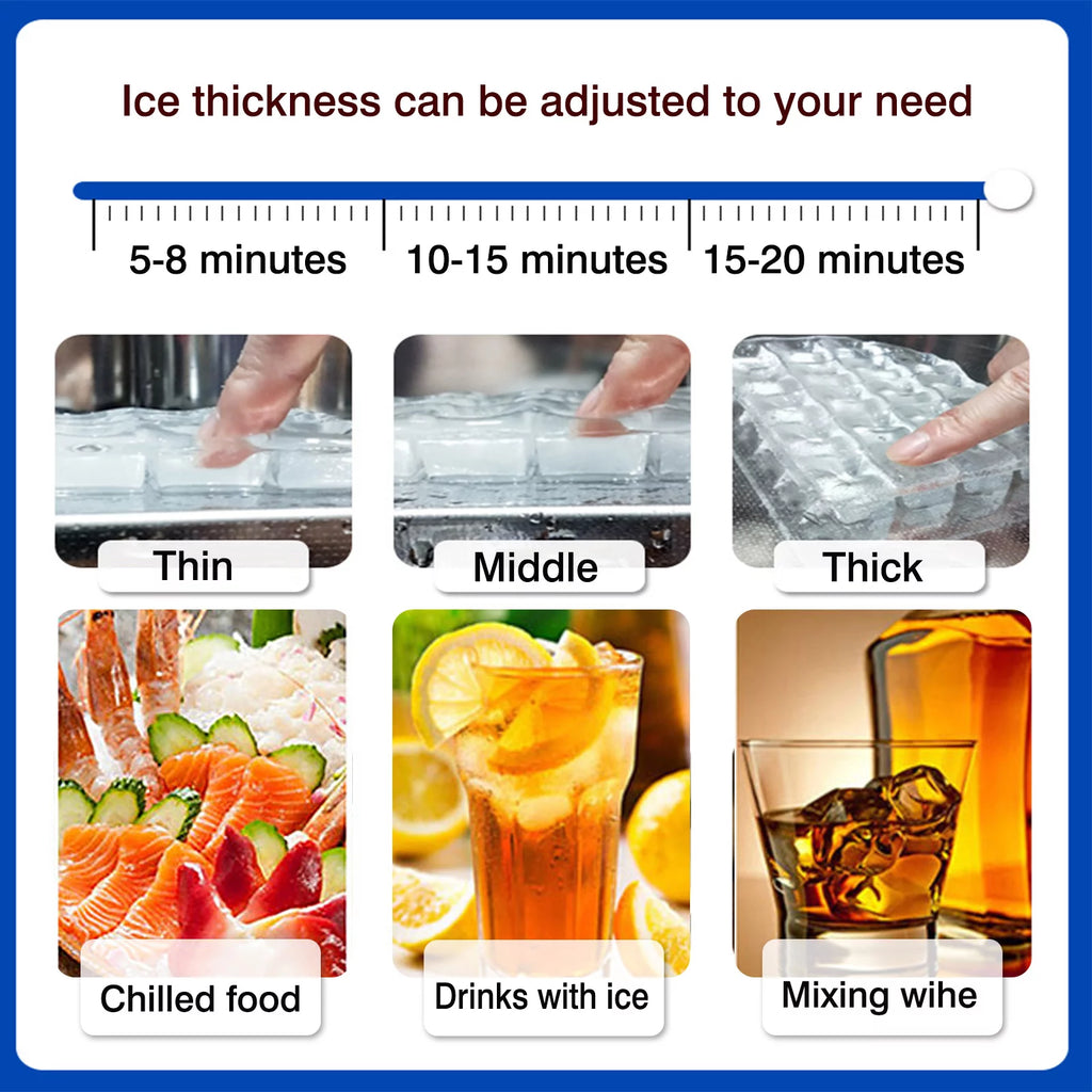 Commercial Auto Ice Cube Machine 132 LBS/Day I4519