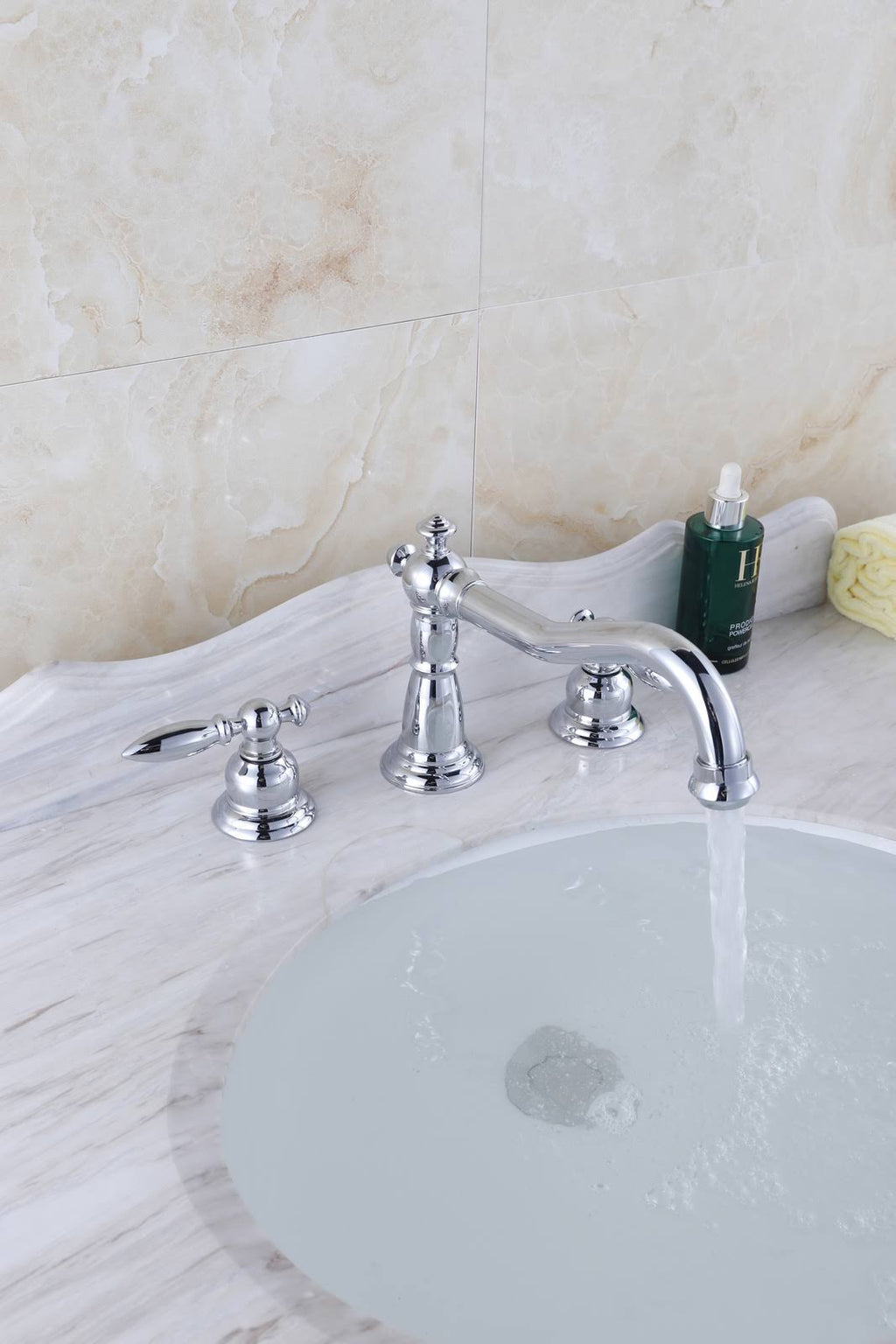 White Rectangle Undermount Sink Set F1141