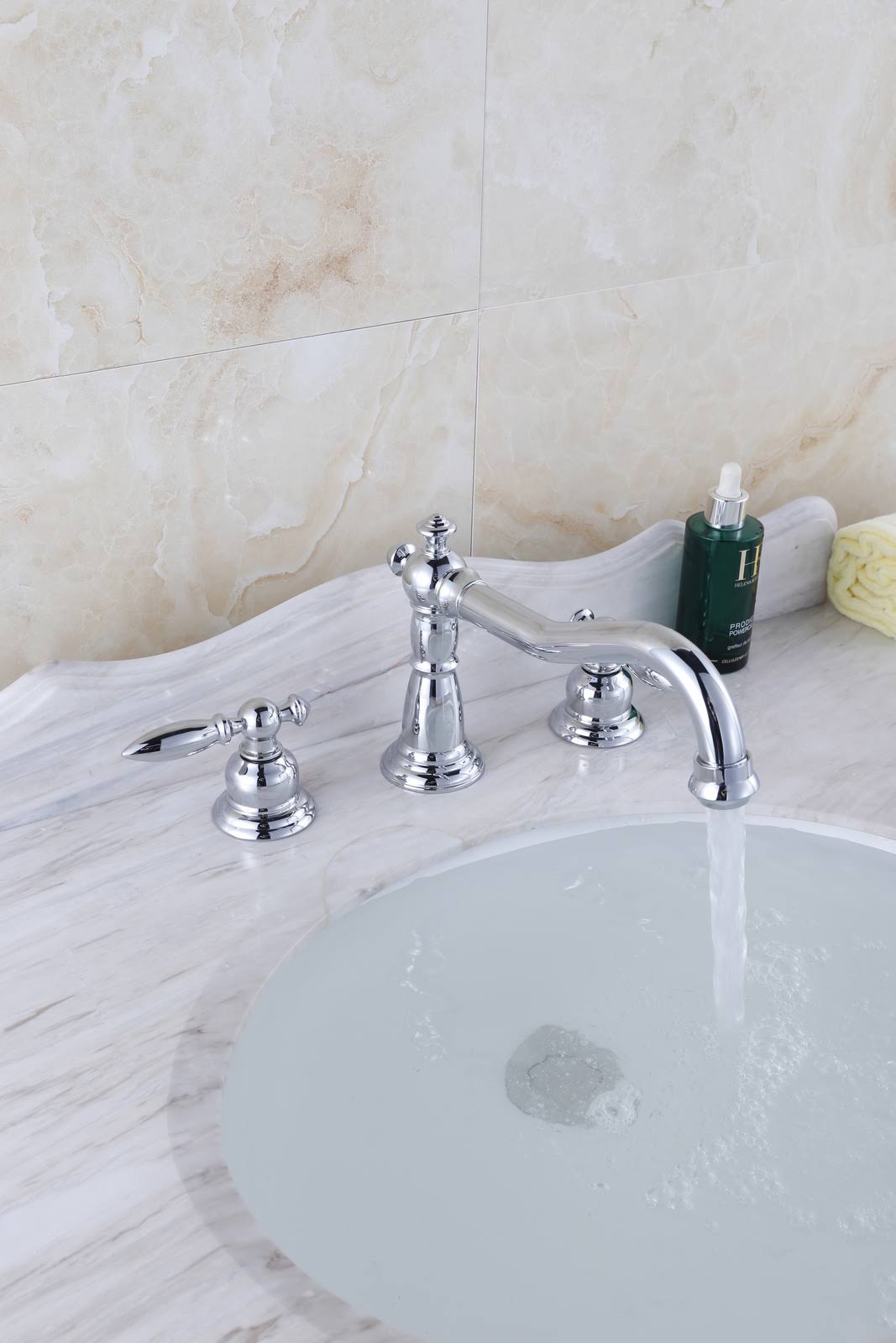 White Rectangle Undermount Sink Set F1141