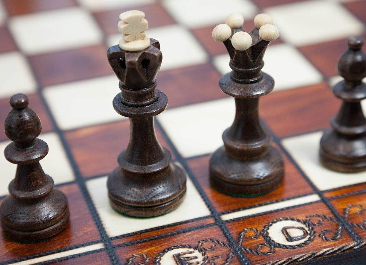 Handmade European Wooden Chess Set with 16 Inch Board Z721