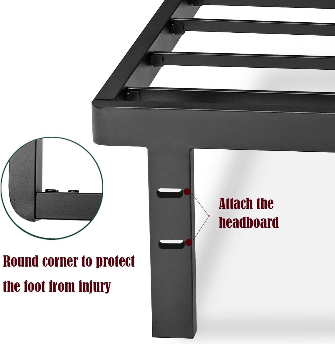 California King Platform Bed Frame with Storage Heavy Duty Metal E278292