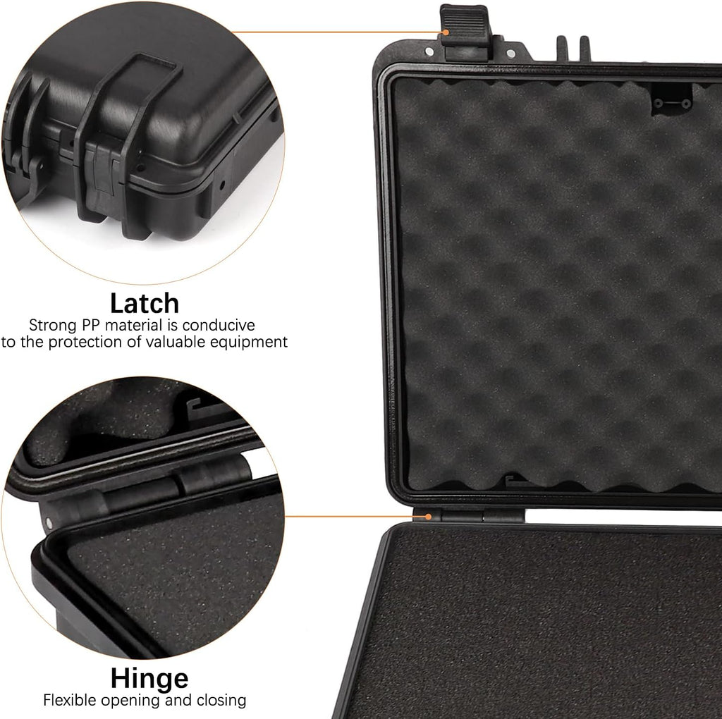 Black Waterproof Hard Camera Case with Foam Insert H6179