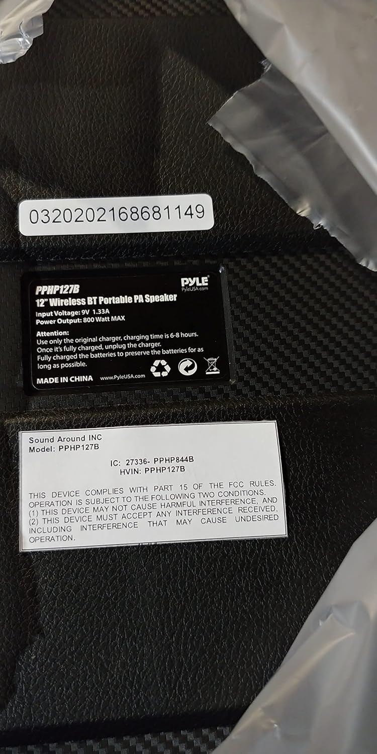 800W 12” Portable Bluetooth PA Speaker System K5849