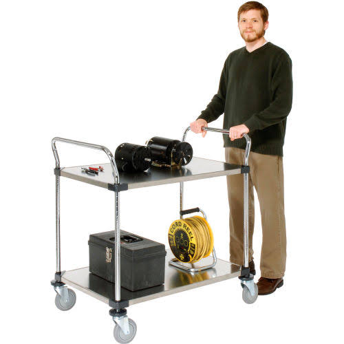 Stainless Steel Utility Cart 2 Shelves K6875