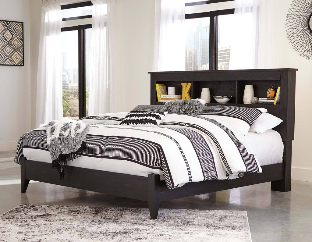 Dark Brown King Bookcase Headboard X56335