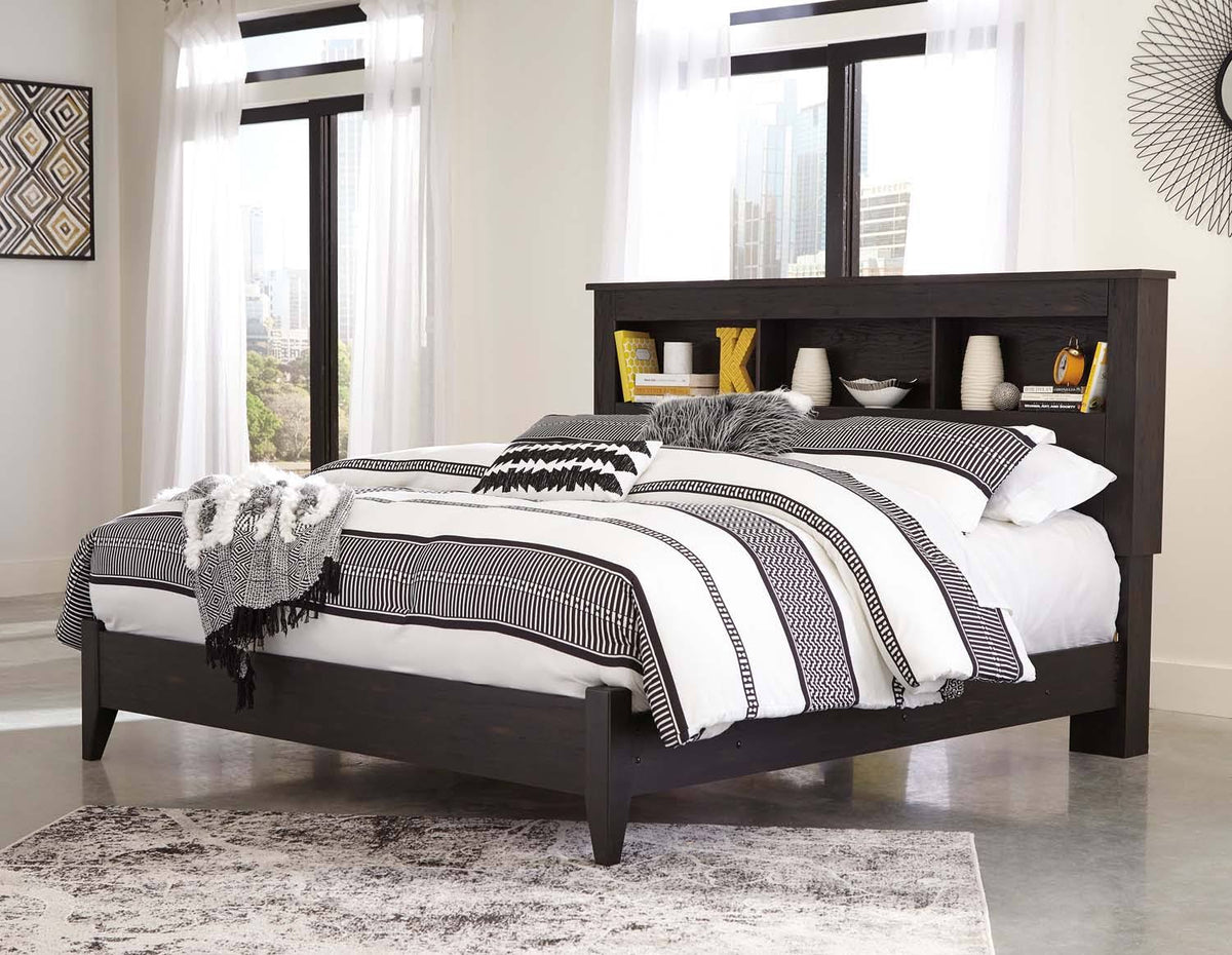 Dark Brown King Bookcase Headboard X56335