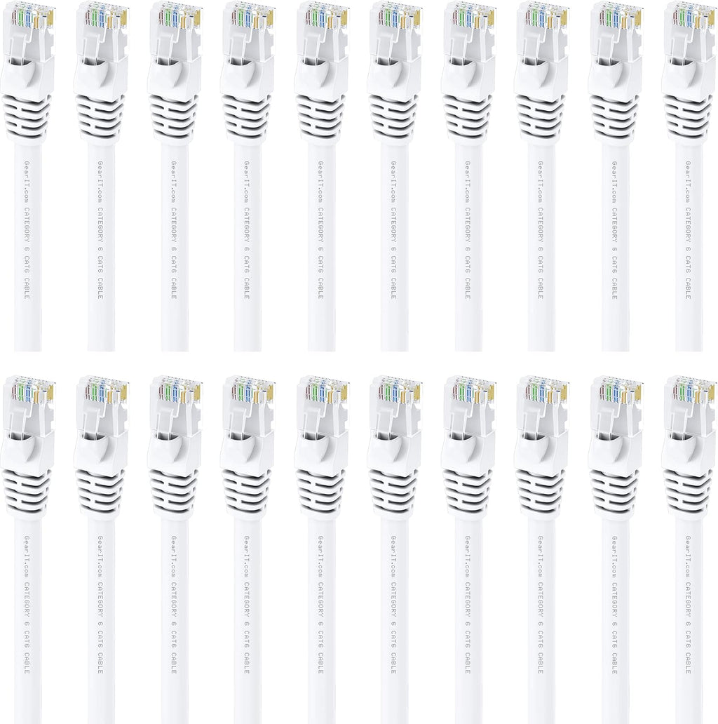 Cat 6 Ethernet Cable 25 ft 20-Pack White W94650
