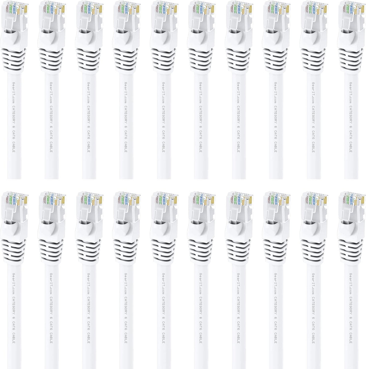 Cat 6 Ethernet Cable 25 ft 20-Pack White W94650