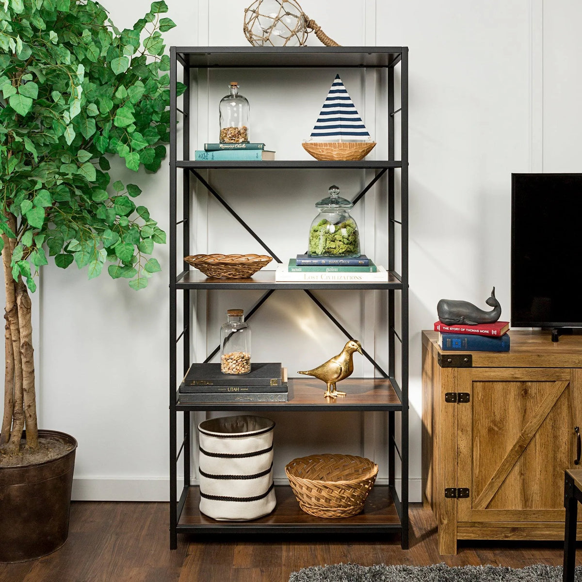 Industrial Rustic Bookshelf C6862