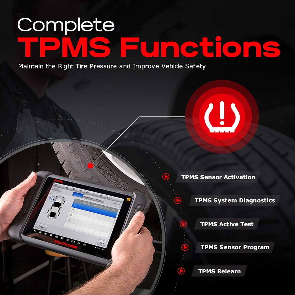 Bi-directional Control Diagnostic Scan Tool with TPMS Functions Q9262