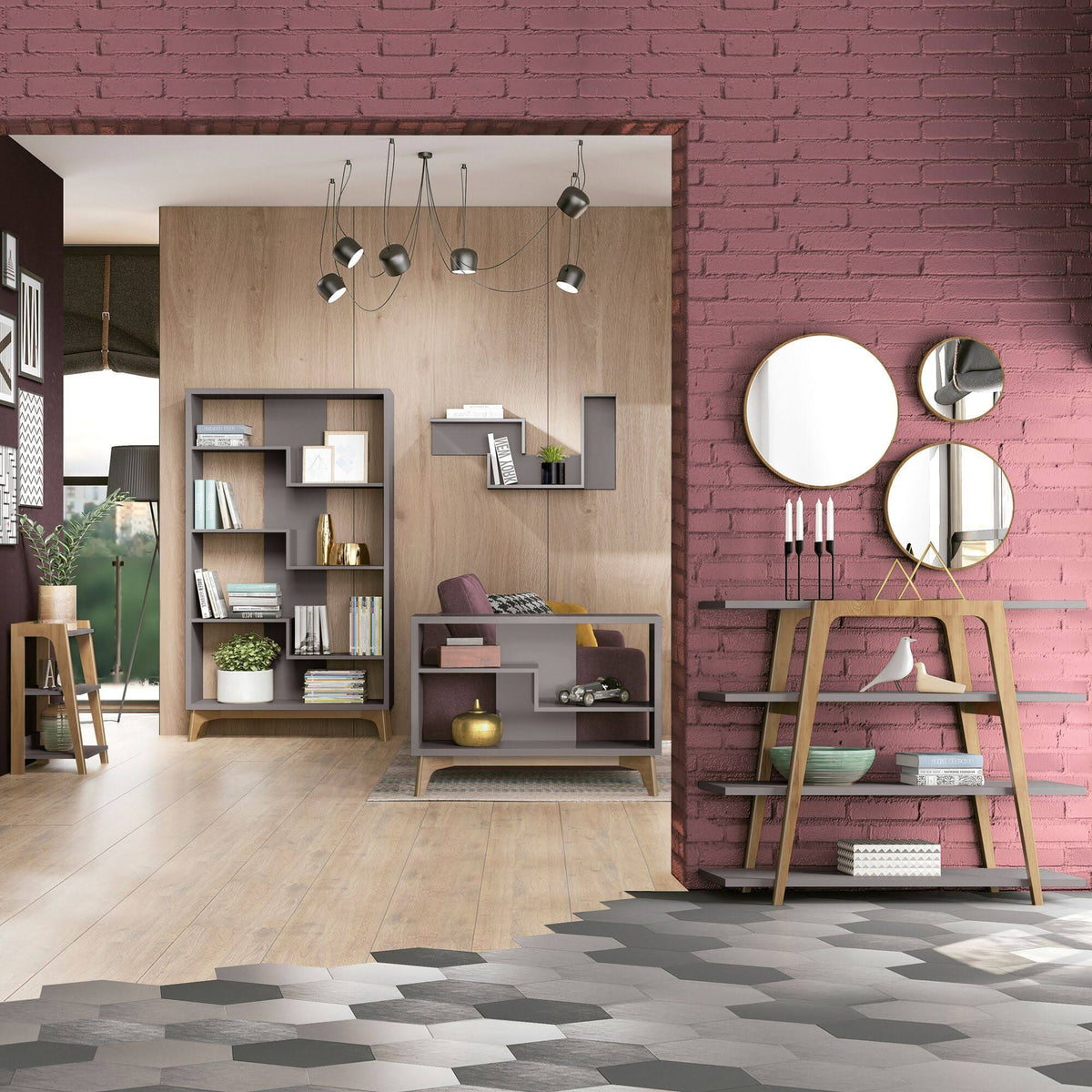 Grey Bookcase V958288