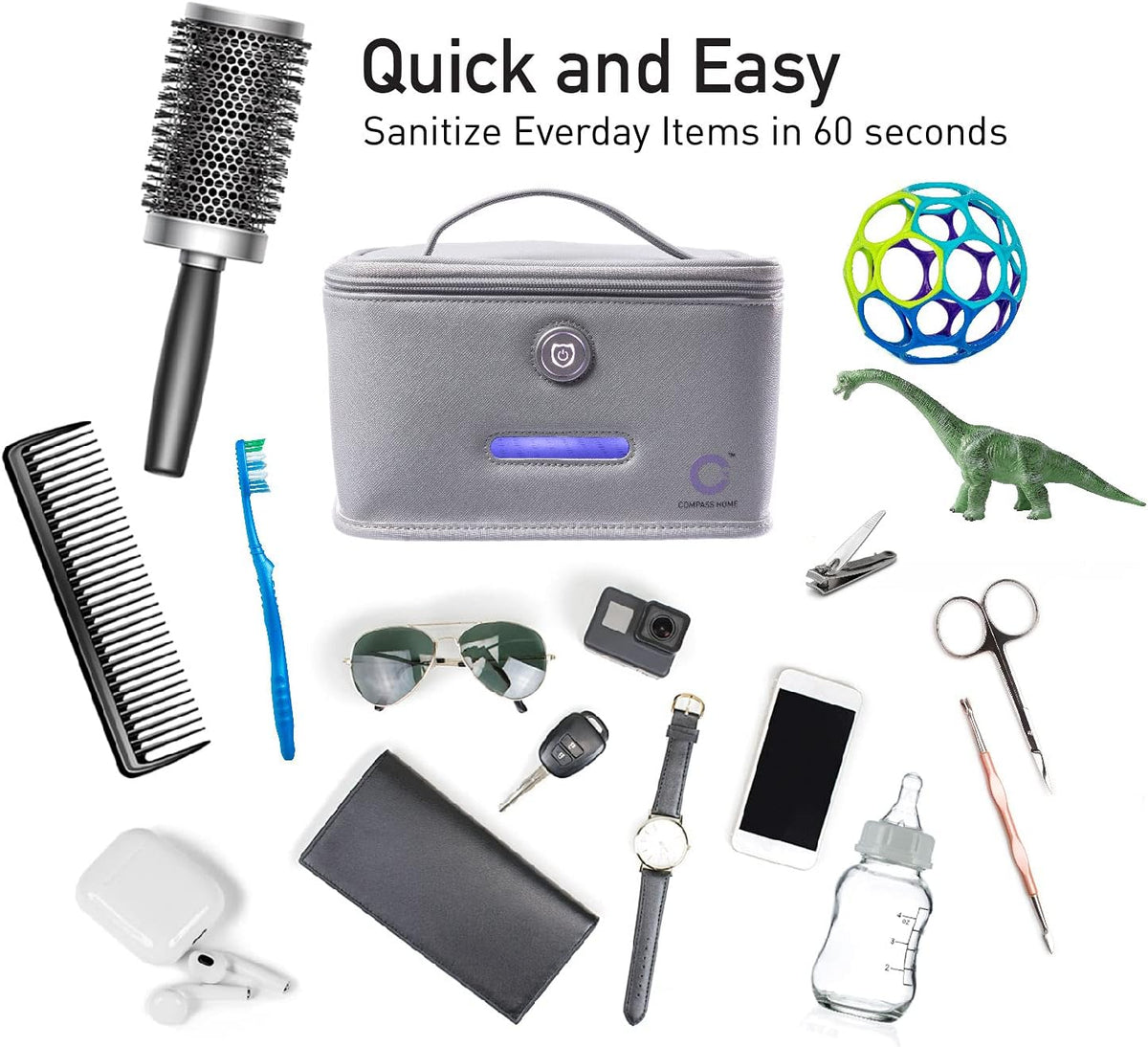 Portable UV-C LED Sanitizer Case with Child Lock E921