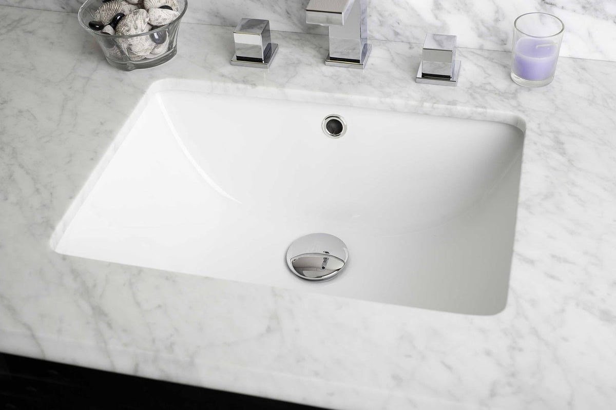 White Rectangle Undermount Sink Set F1141