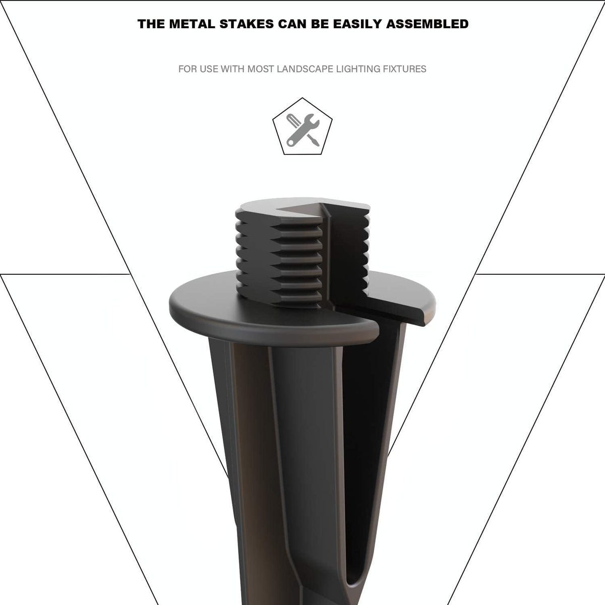 Metal Ground Spike Stake Replacement 3/4 IN-14 NPSM Male Thread E66817