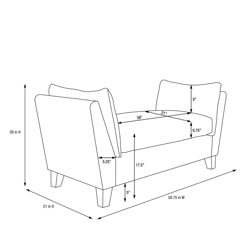 Modern Bench Gray L73528
