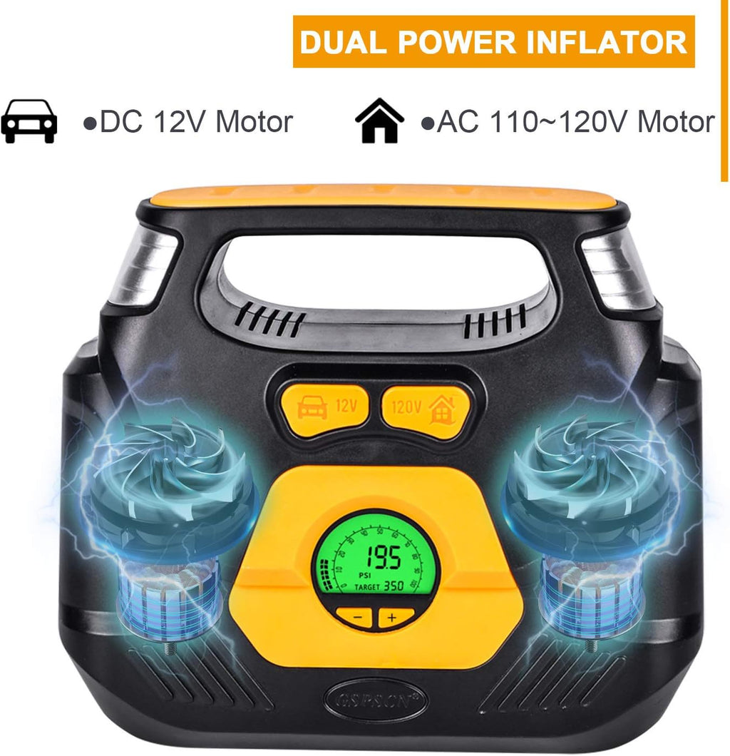 Portable AC/DC Digital Air Compressor Tire Inflator R7984