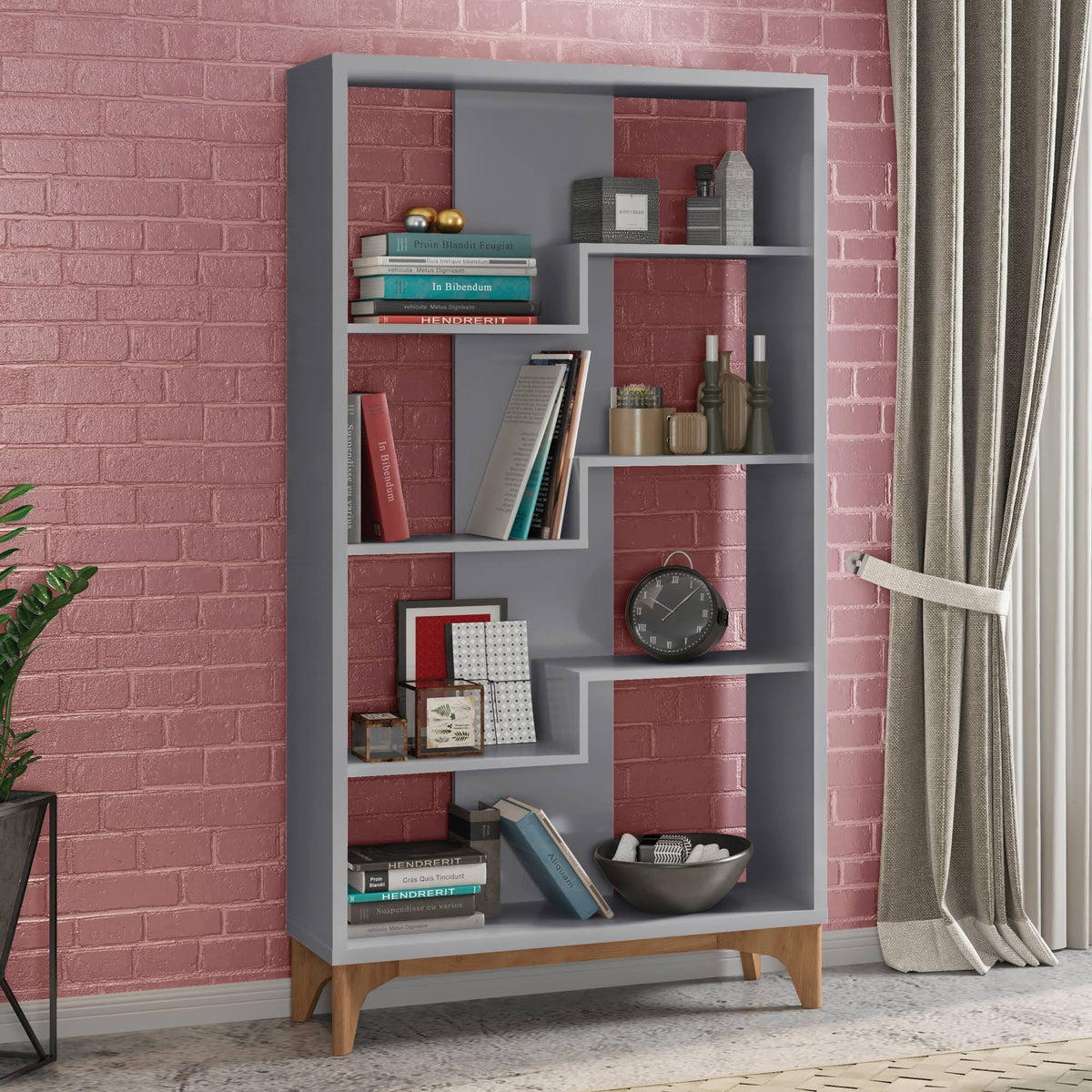 Grey Bookcase V958288