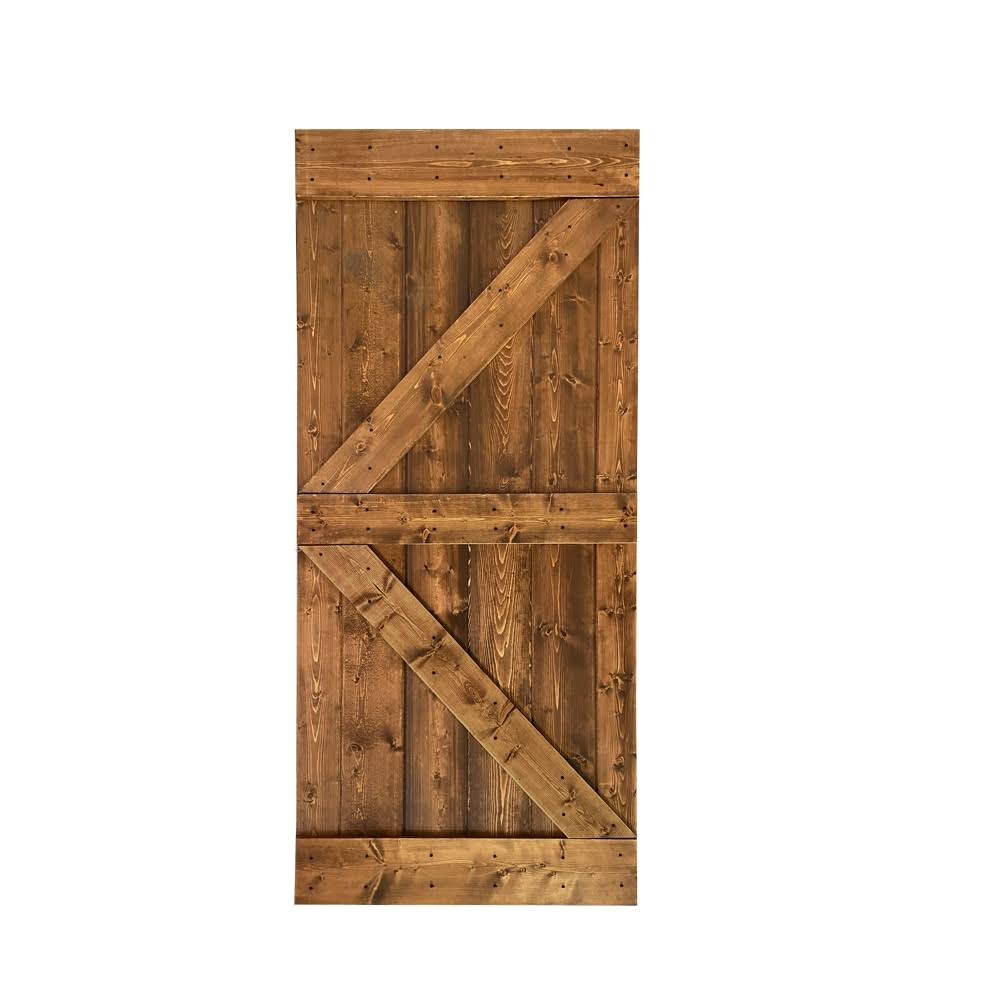 42 in. x 84 in. Solid Pine Wood Interior Sliding Barn Door Slab Z80397