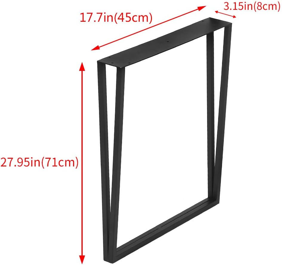 Black Metal Table Legs 28” Height 2 PCS T97496