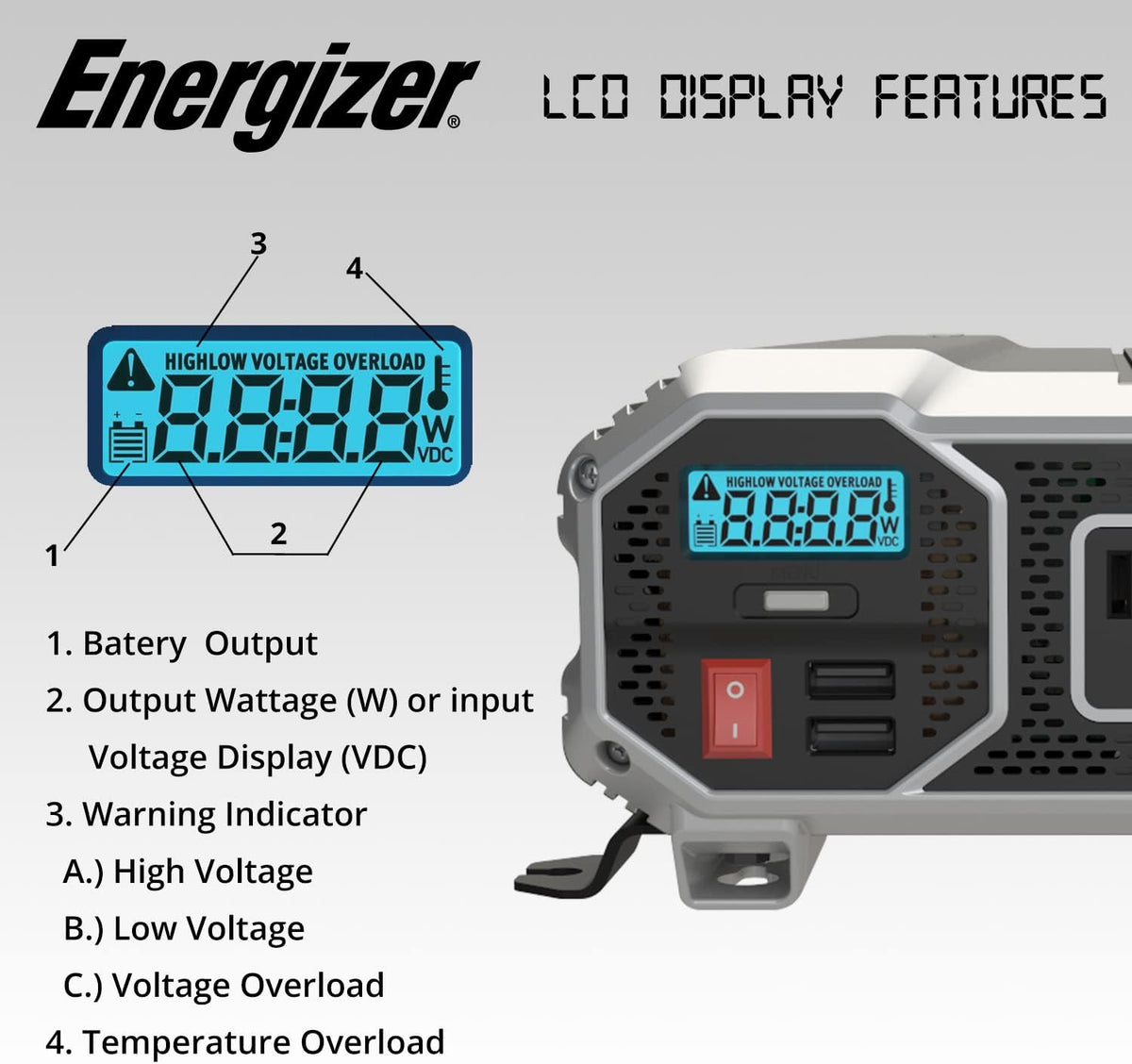 1500 Watts Modified Sine Wave Power Inverter J572