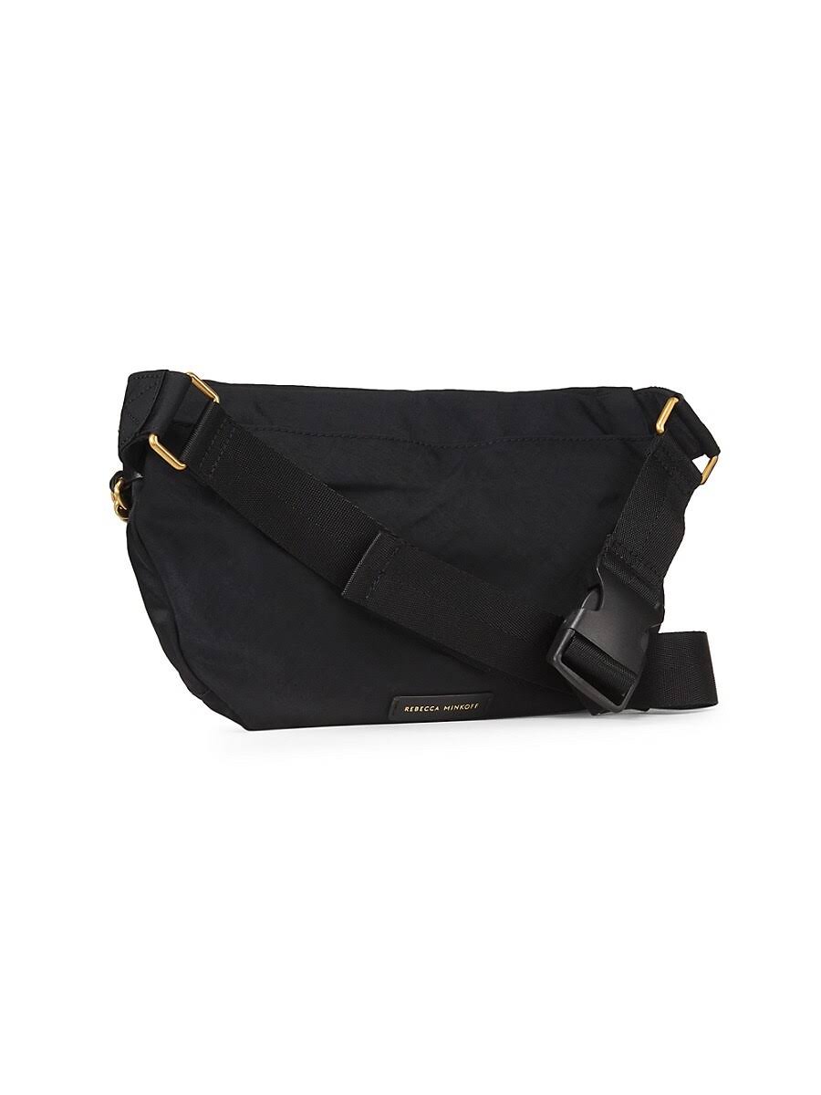 Black Nylon Belt Bag W703