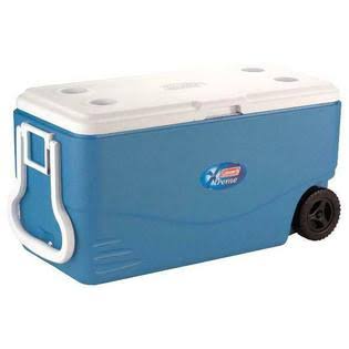 Wheeled Cooler 100 Quart White Plastic M584365