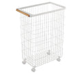 Slim Rolling Laundry Basket, White R120