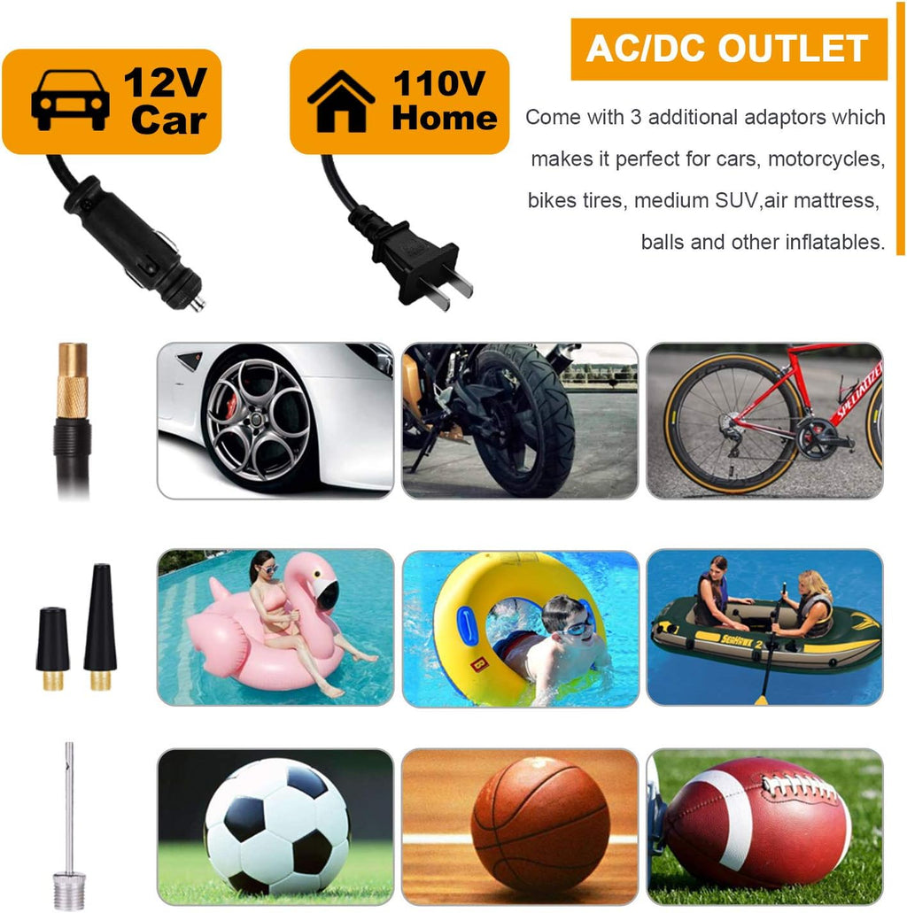 Portable AC/DC Digital Air Compressor Tire Inflator R7984
