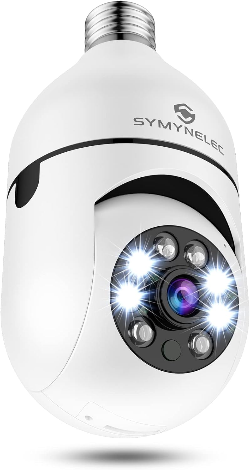 Light Bulb Security Camera 360 Degree 1080P WiFi Indoor Outdoor J481999