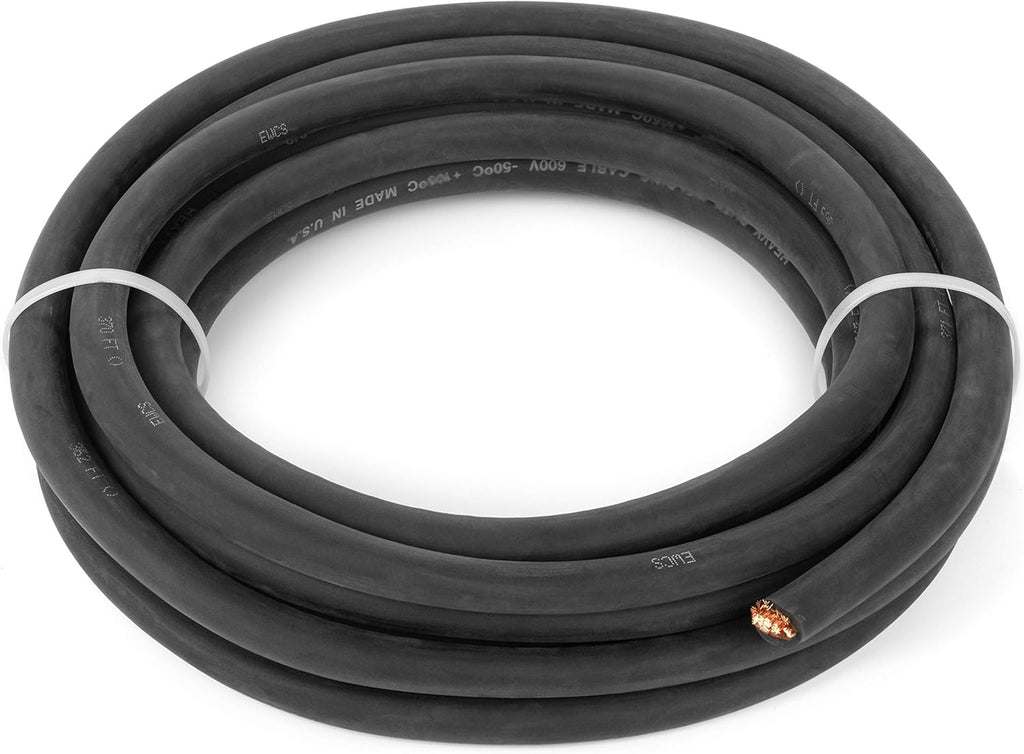 20 Feet Black 100% Copper Extra Flexible Welding Cable 600 Volt G773