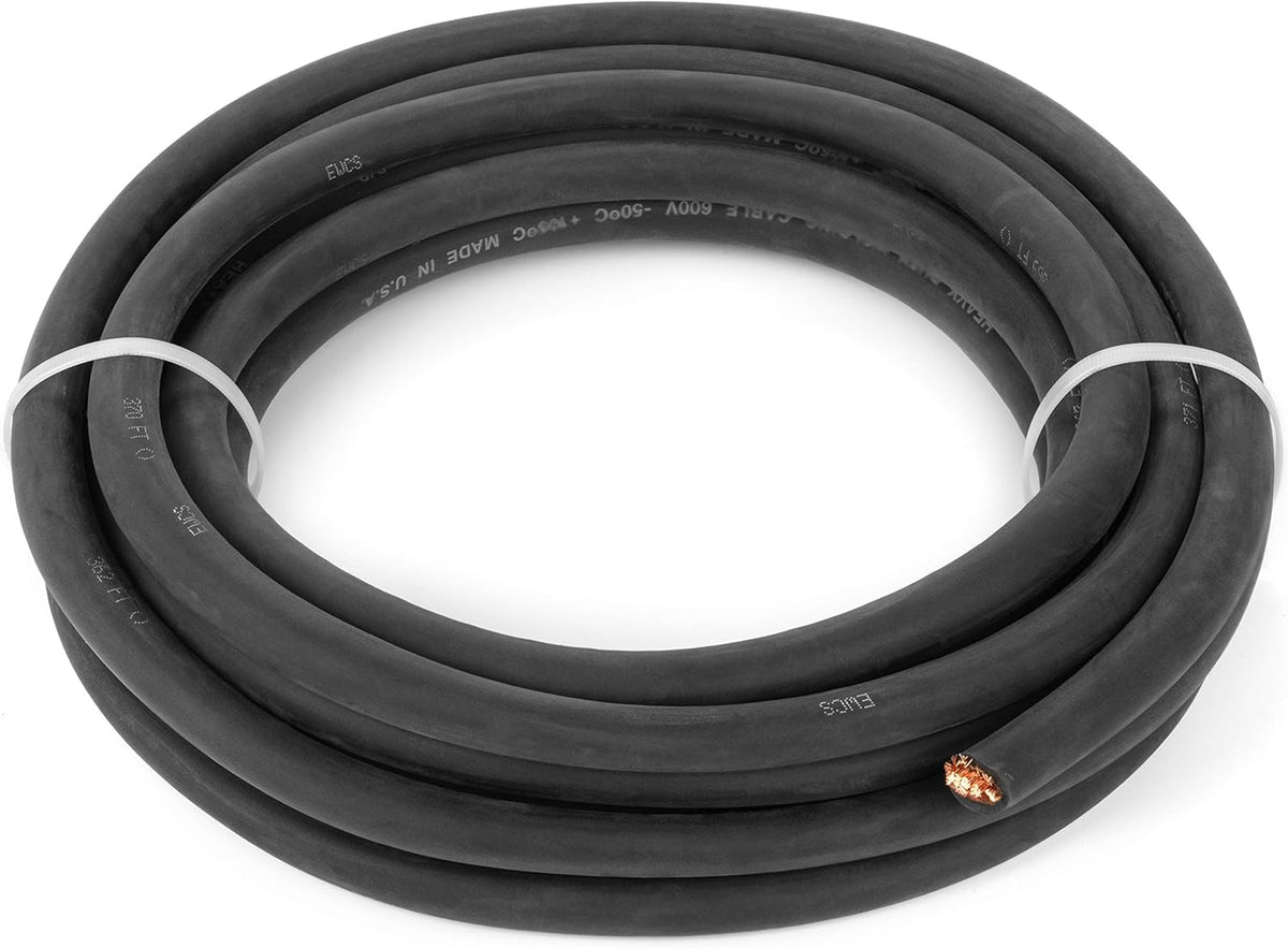 20 Feet Black 100% Copper Extra Flexible Welding Cable 600 Volt G773