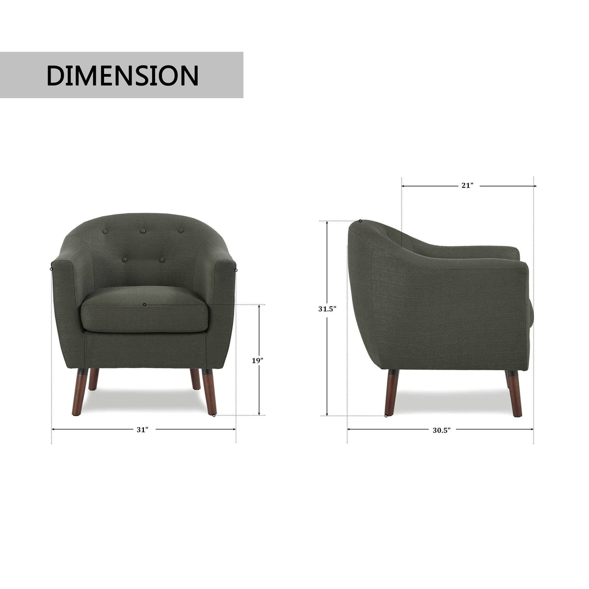 Sage Grey Accent Chair Z8839