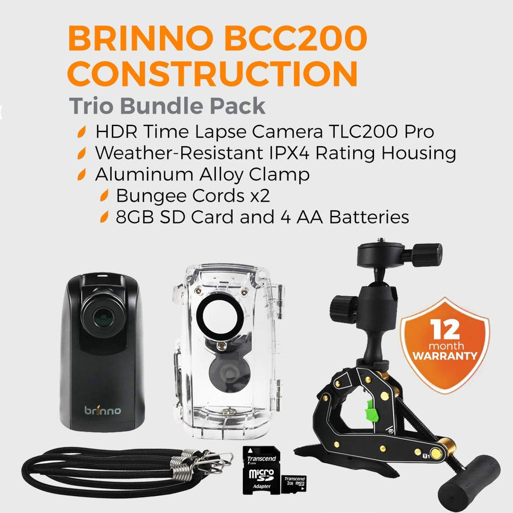 Time Lapse Camera with Clamp and Water-Resistant Case, 720P 2-Pack E149