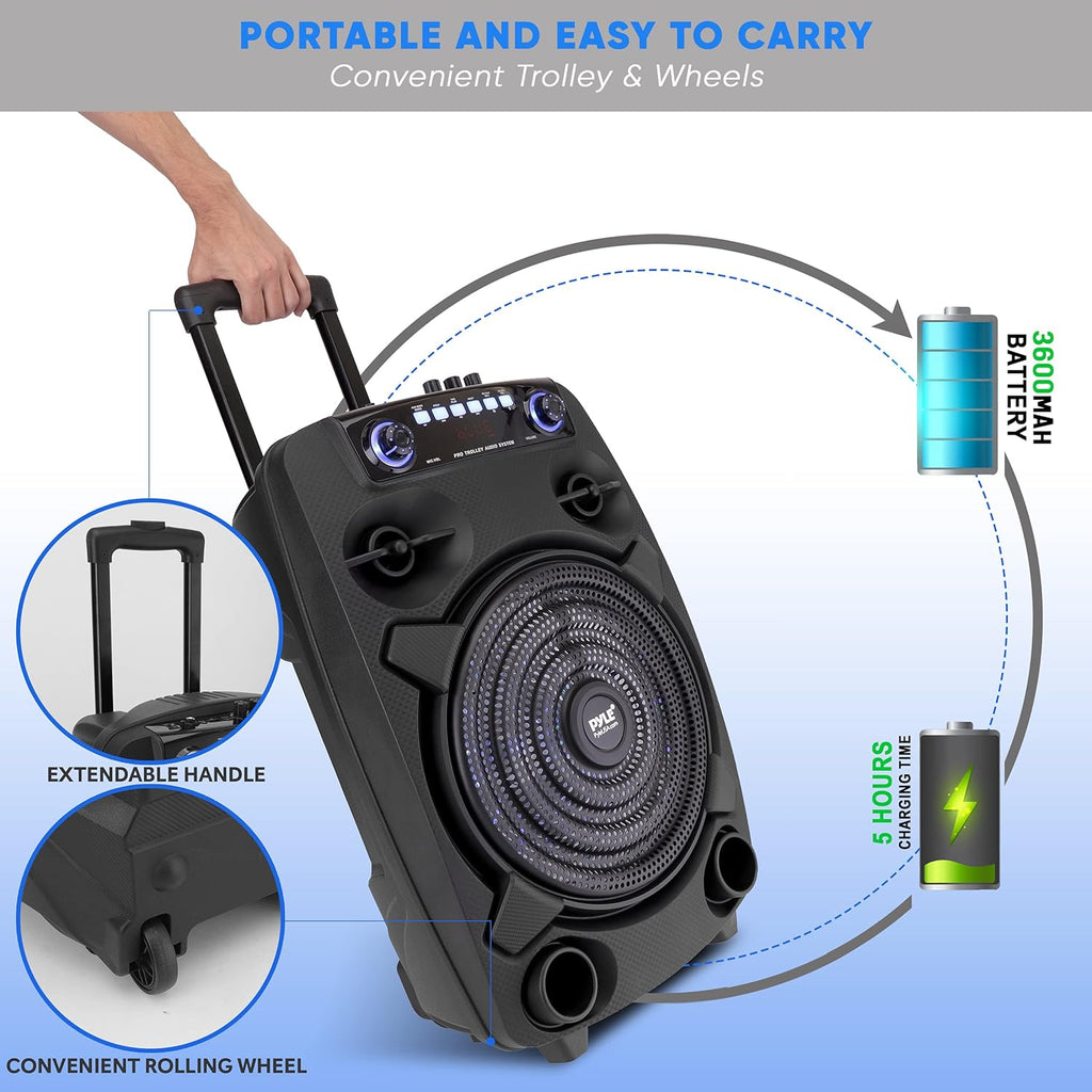 800W 12” Portable Bluetooth PA Speaker System K5849