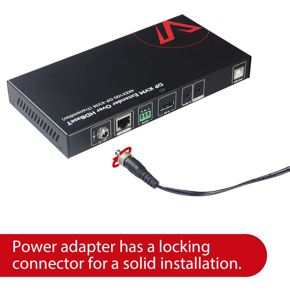 HDMI USB Extender KVM, 100m 4K 60Hz Over Cat5e/6a, 4 Ports USB2.0, POE D4454