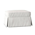 Custom Upholstery Rectangle Standard Ottoman Bleach White R316
