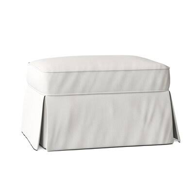 Custom Upholstery Rectangle Standard Ottoman Bleach White R316
