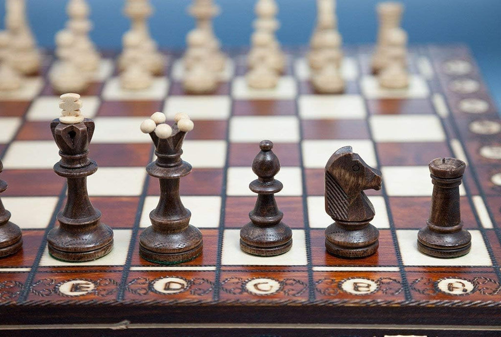 Handmade European Wooden Chess Set with 16 Inch Board Z721