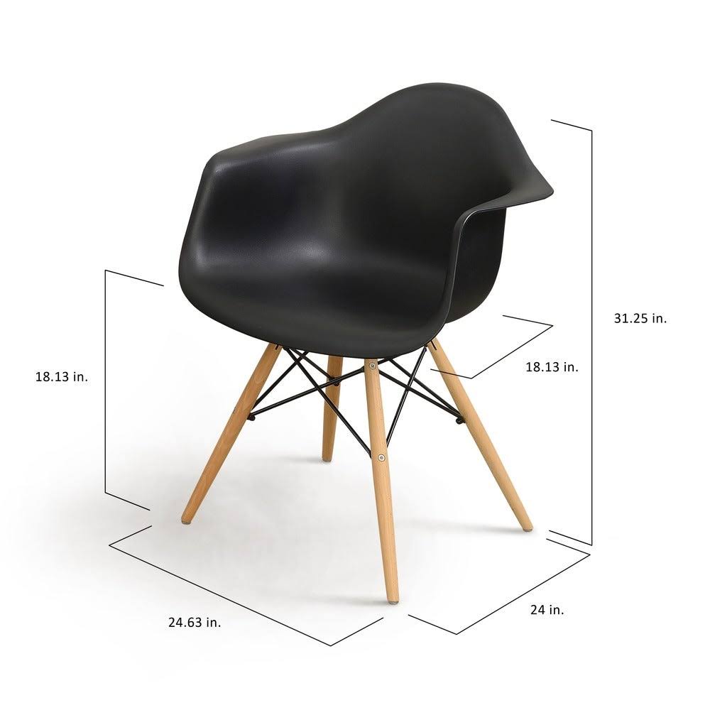Modern Plastic Dining Chairs Set of 2 Dark Brown R237747