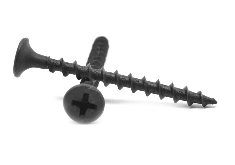 #6-9 x 1 1/4x22 Coarse Thread Drywall Screw Phillips Bugle Head Black Phosphate U4861