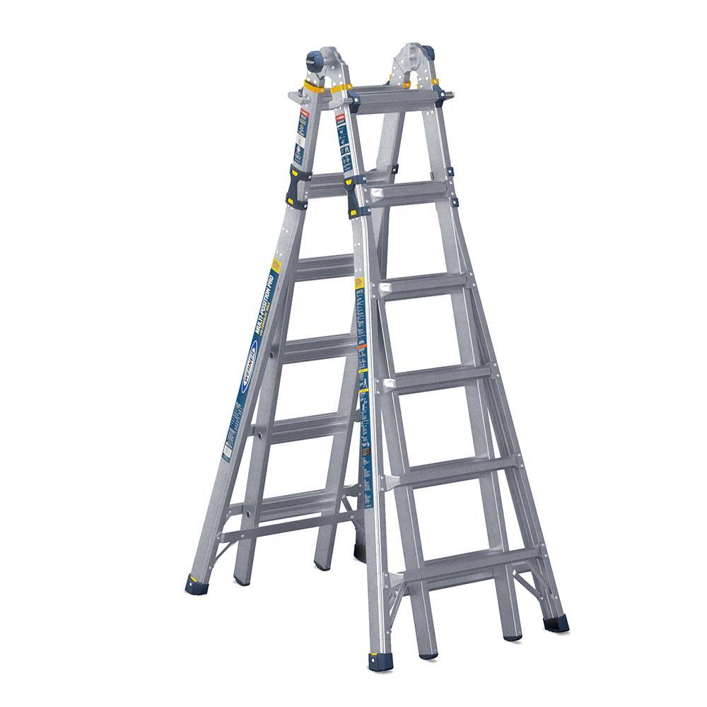 26 ft. Aluminum 5-in-1 Multi-Position Ladder 375 lbs. Load Capacity H76462