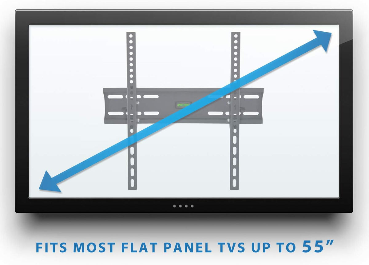 Tilt TV Wall Mount Bracket Up to 32 to 55 Inch Flat Screen TVs 77 Lbs Capacity Pack of 2 O84331