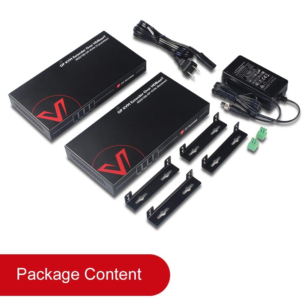 HDMI USB Extender KVM, 100m 4K 60Hz Over Cat5e/6a, 4 Ports USB2.0, POE D4454