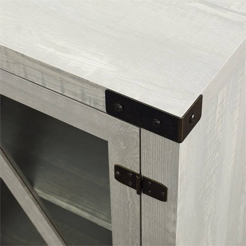 Glass Door Fireplace Console D1123