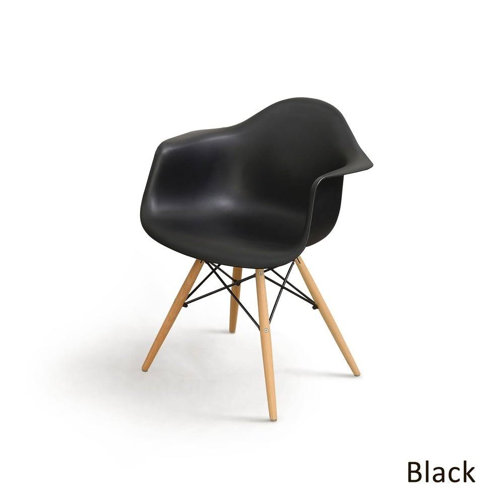 Modern Plastic Dining Chairs Set of 2 Dark Brown R237747