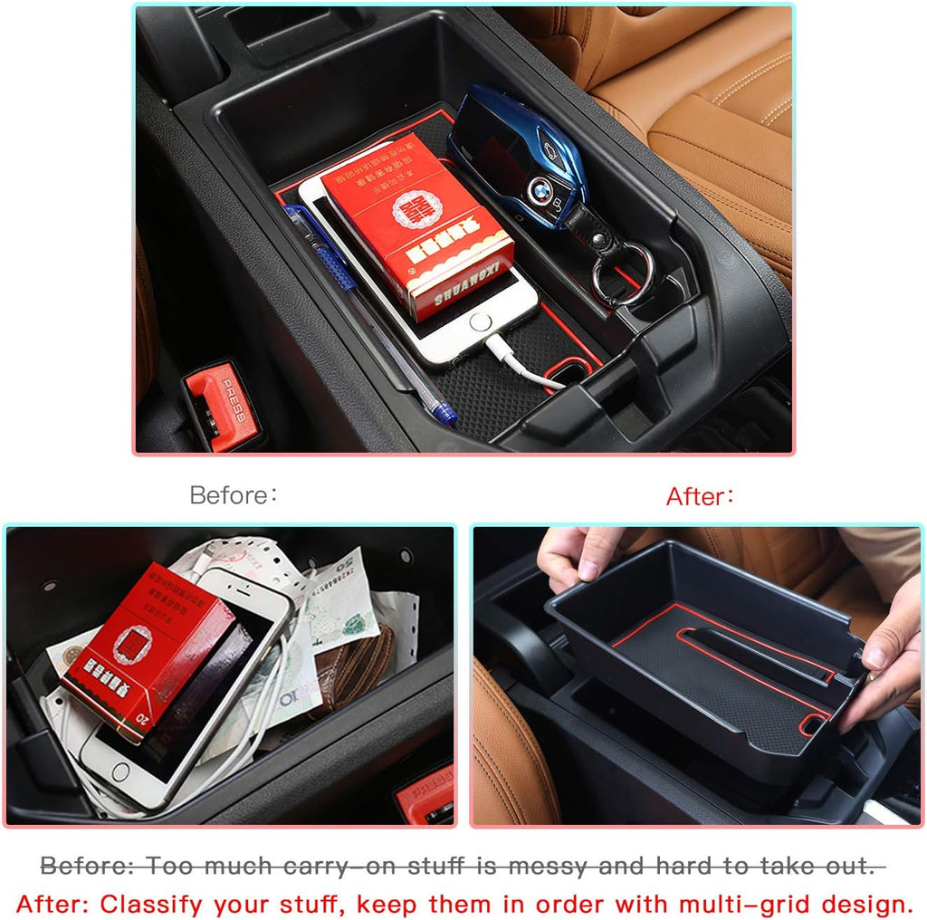 Center Console Organizer Tray Red Pack of 2 V692