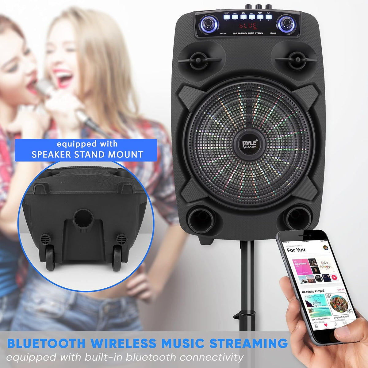 800W 12” Portable Bluetooth PA Speaker System K5849