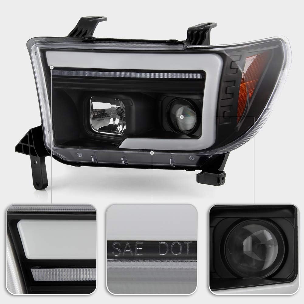 Black LED Projector Headlights V3910