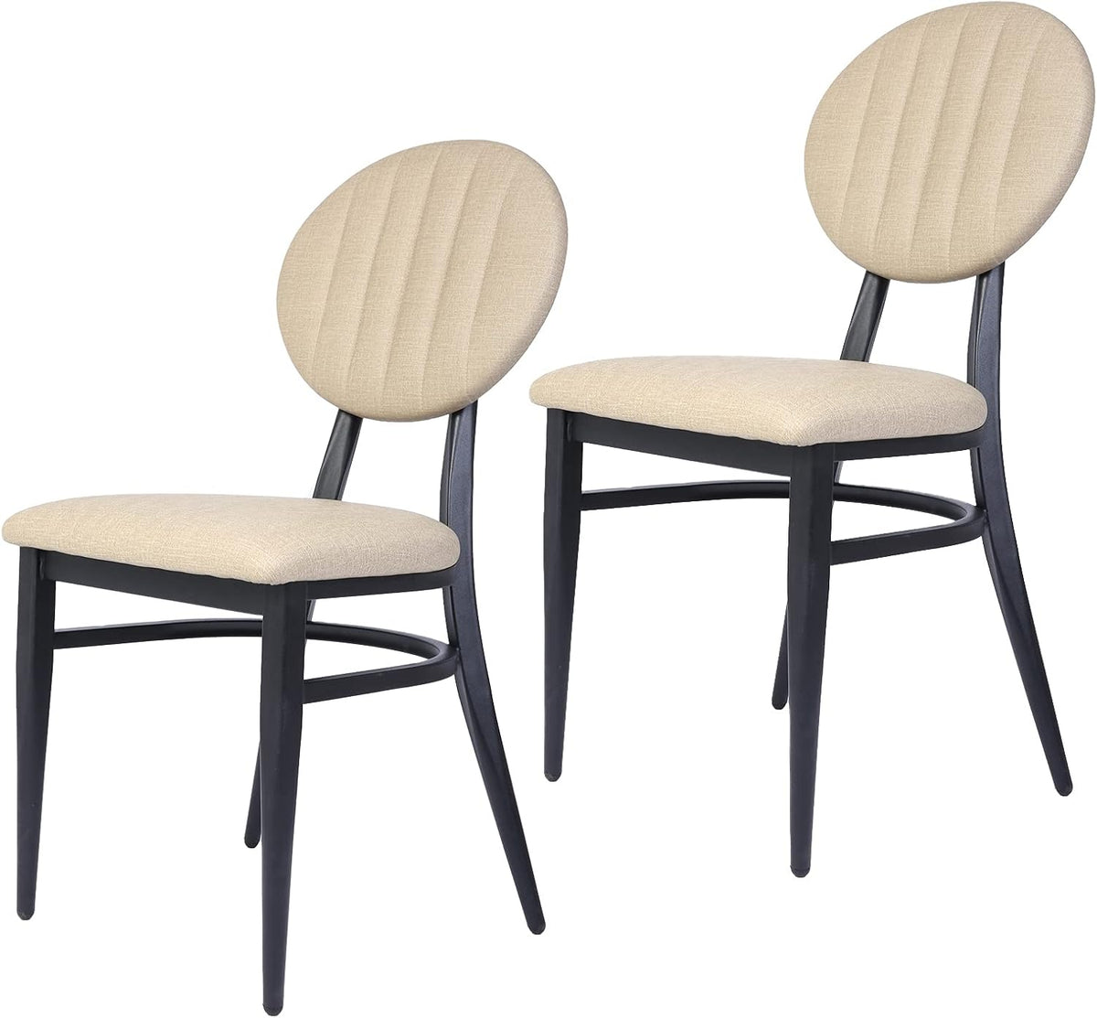 Set of 2 Metal Dining Chair with Wood Seat S706