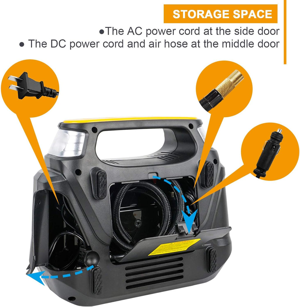 Portable AC/DC Digital Air Compressor Tire Inflator R7984